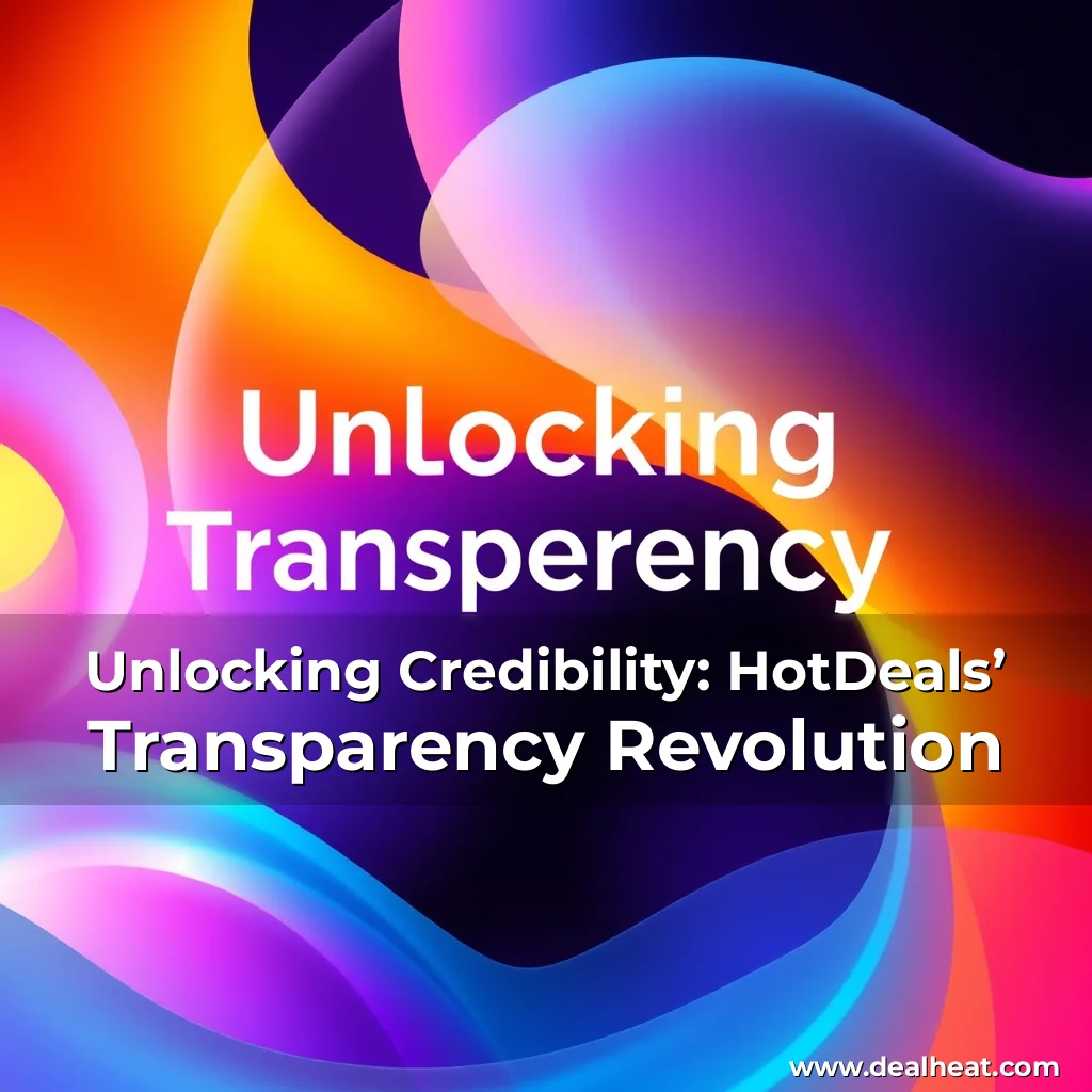Read more about the article Unlocking Credibility: HotDeals’ Transparency Revolution