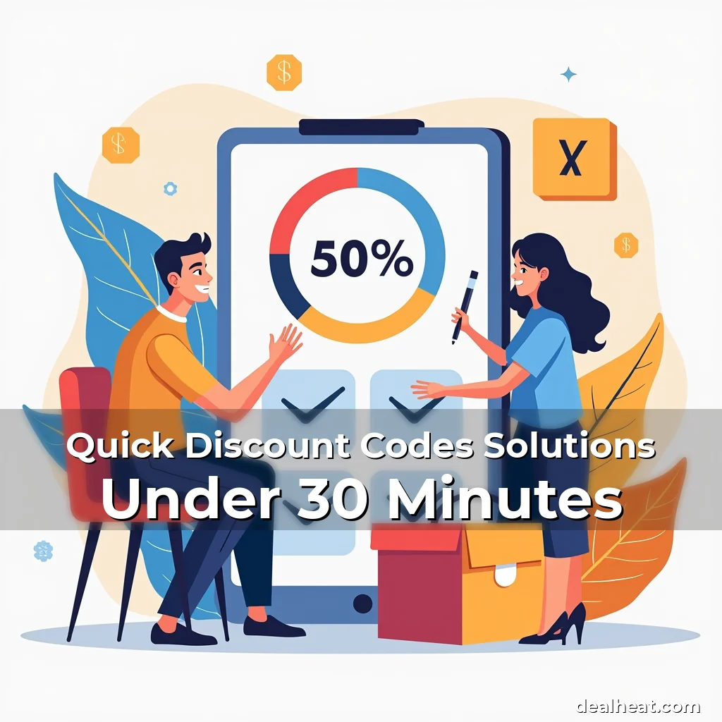Artistic representation for Quick Discount Codes Solutions Under 30 Minutes
